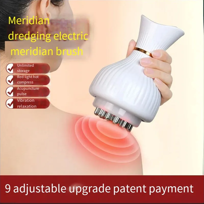 Home Electric Meridian Brush Meridian Dredging Hot Compress Physiotherapy Cupping Gua Sha Instrument Whole Body