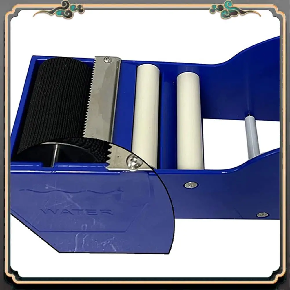 ASMA-Water Activated Gummed Paper Tape Packaging Dispenser 3 Inch Blue For Shipping, Carton And Box Sealing