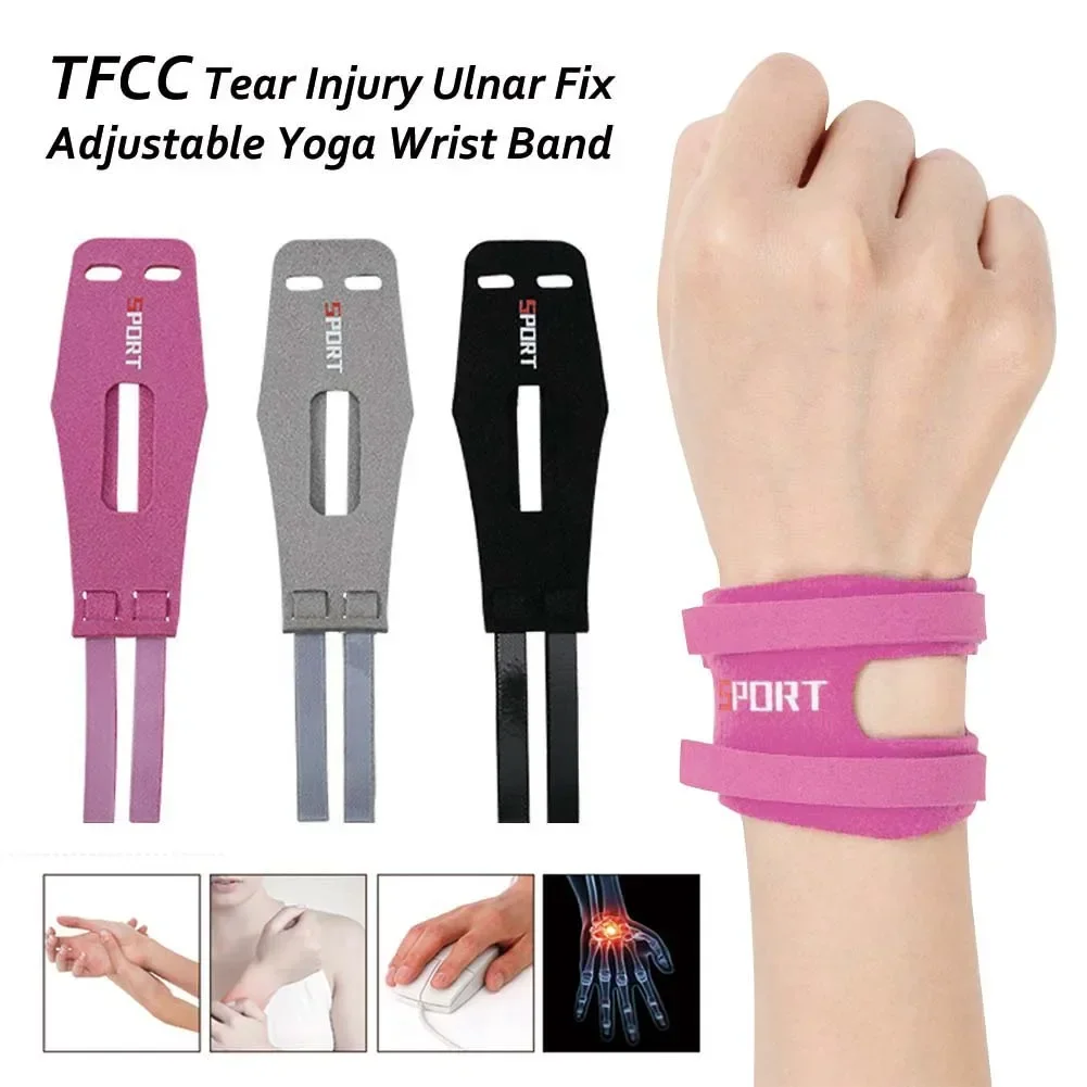 1Pc Adjustable Portable Thin Sports Yoga Wrist Band Fitness Sprain Protection Soft Pain TFCC Tear Injury Brace Ulnar Fix