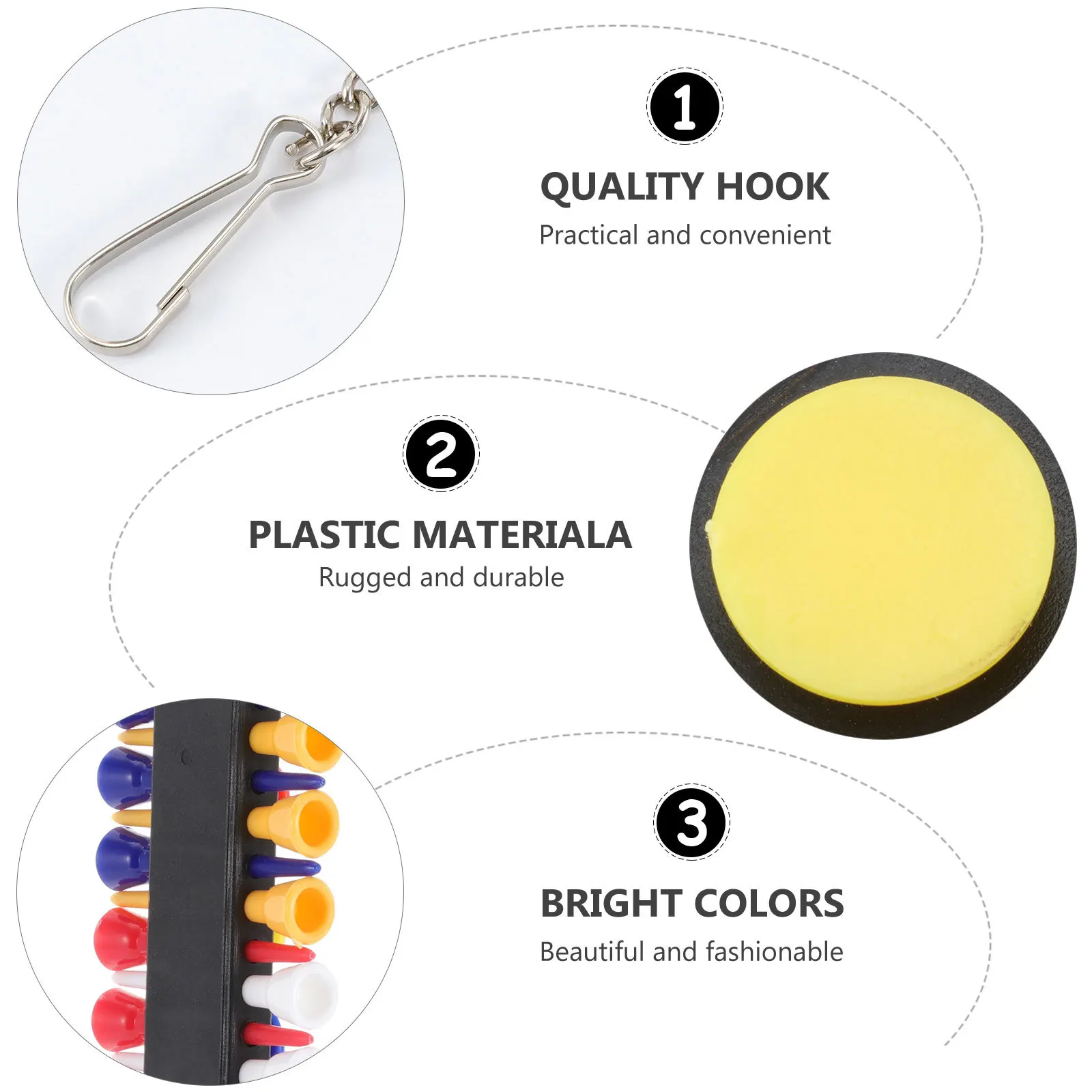 

2Sets Mini Cover Portable Tee Holder Accessory for All Types of Tees Compact Lightweight Fashionable Colorful Design