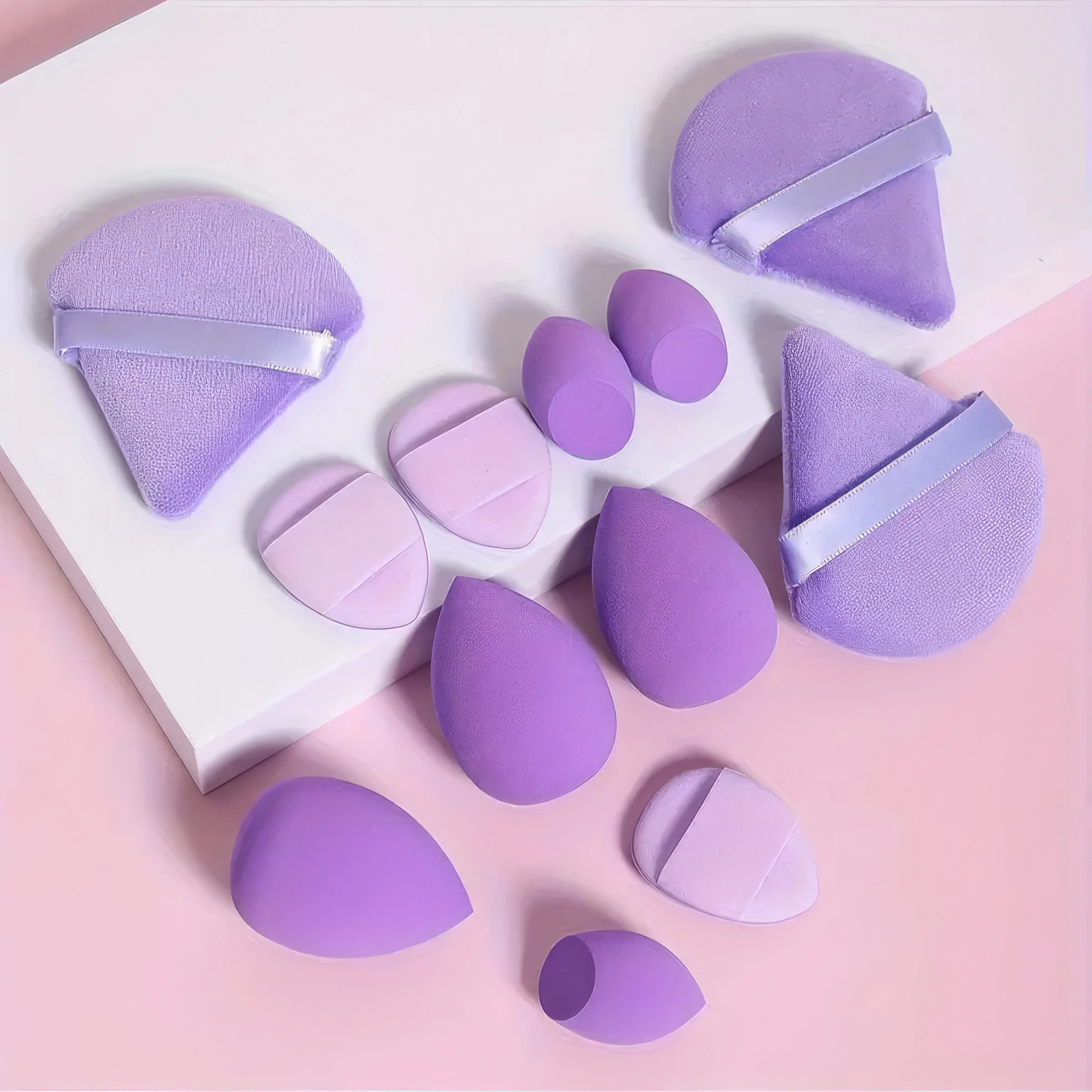 12pcs Makeup Tool Set Giant Soft Makeup Egg Makeup Powder Suitable for Base Makeup Corner Makeup Setting Novice Makeup