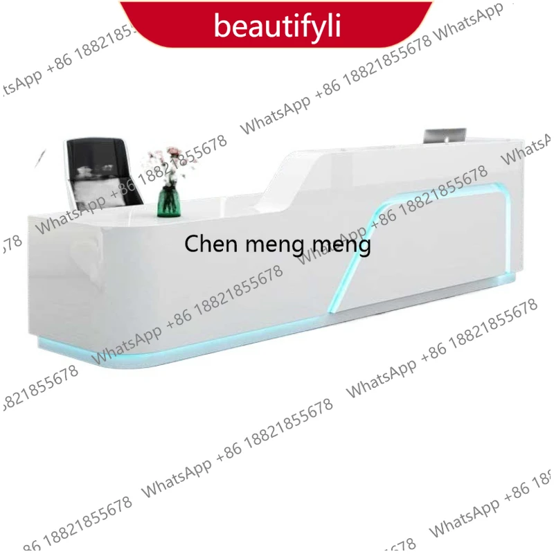 X188 Simple Counter Reception Desks Front Desk Coffee Shop Reception Desks Customer Artificial Board Furniture Zum Empfang