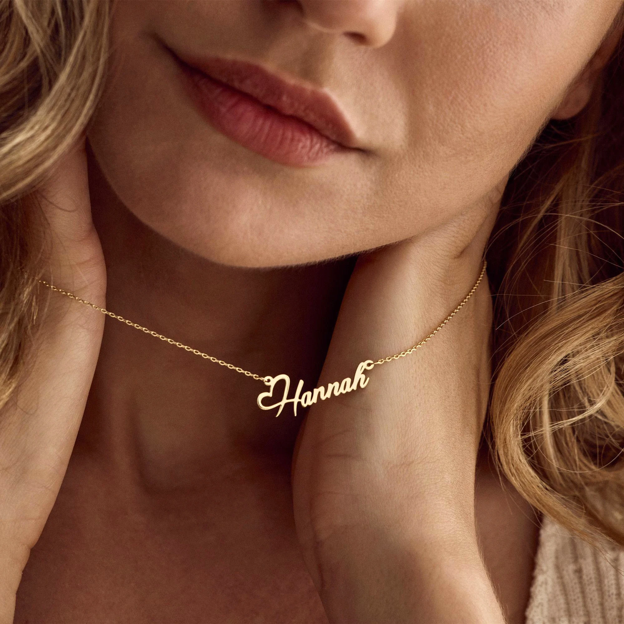 Personalisierte Herz-Namensketten für Damen und Herren aus Edelstahl, individuell gestalteter Halskettenanhänger, personalisierte Halskette, Schmuckgeschenk