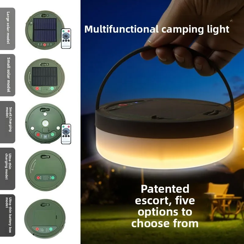 

LED Outdoor Camping Tent Emergency Lighting Solar USB Charging Atmosphere Color Light