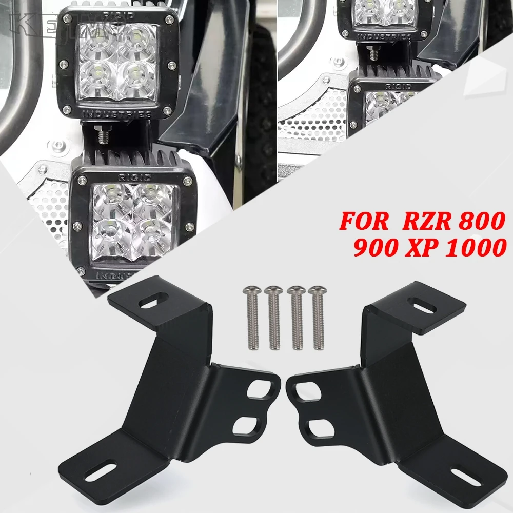 

For Polaris RZR 800 900 1000 XP1000 2014 2015-2024 Motorcycle Side Cage A-Pillar DUAL Fog Light Pod Mount Bracket 2016 2017 2020