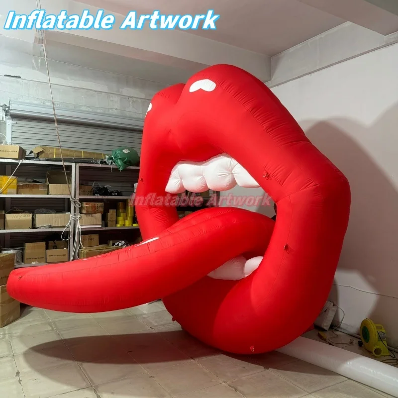 Customized Valentines Day Display Giant Inflatable Mouth Lips Design for Decoration Toy