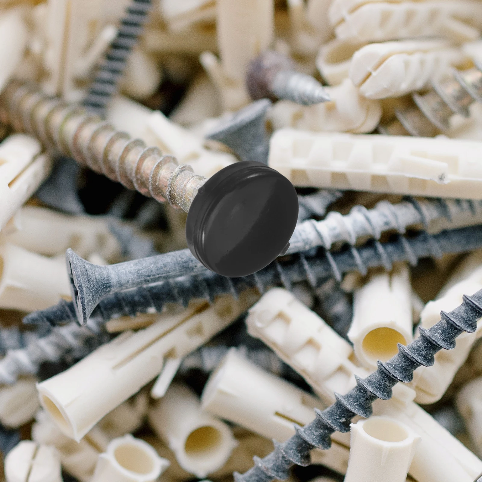 

400pcs Plastic Decorative Self-Tapping Hole Protectors For Furniture Cover Hinge Toilet Cover Press Screw Cap