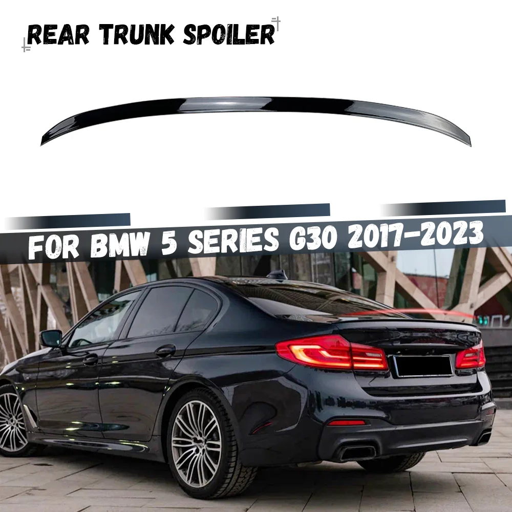 Image of Für BMW 5er G30 525i 530i 2017-2023 M5 Hinten Stamm Boot Lip Spoiler Kappe Hinten Dach spoiler Flügel Tuning Bodykit