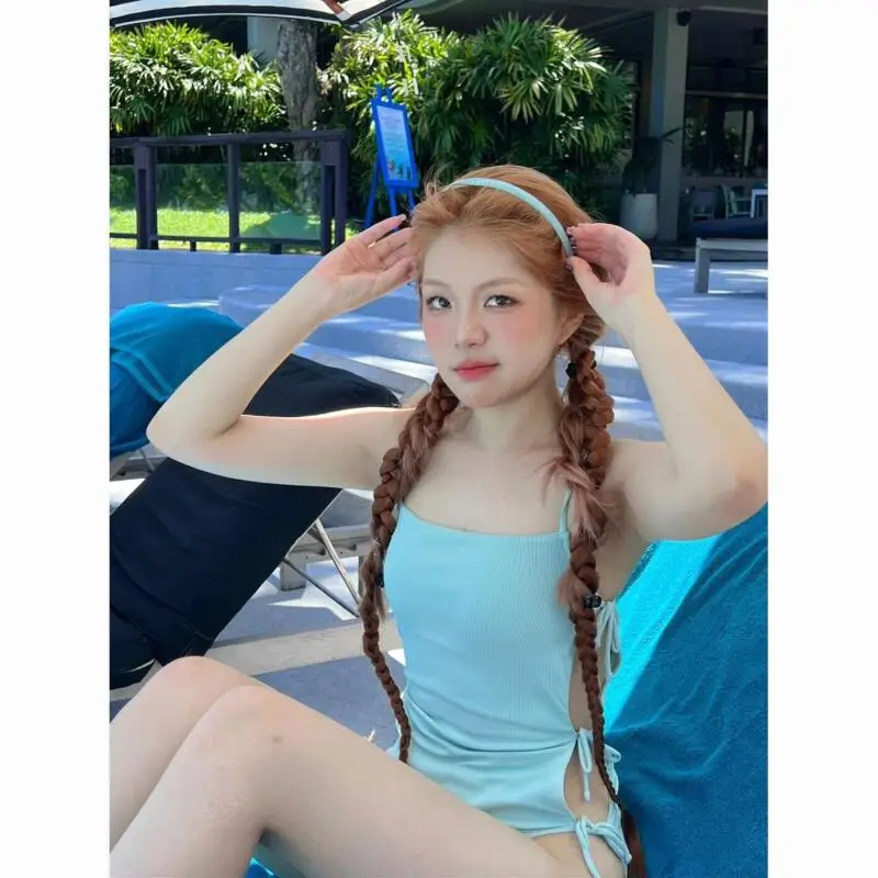 

New Bow Tie Bikini French Style with Polka Dots Swimsuit with Breast Pads Sweet Swimsuit for Women To Wear In Resort Springs Hot