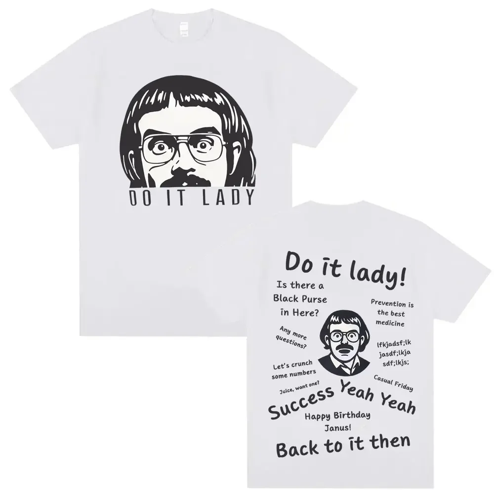 مضحك تفعل ذلك سيدة شيت تي شيرت خمر الفكاهة الفيروسية هدية فكرة تي شيرتات ورق الرسم البياني الرجال النساء قصيرة الأكمام الهيب هوب المتضخم تي شيرت