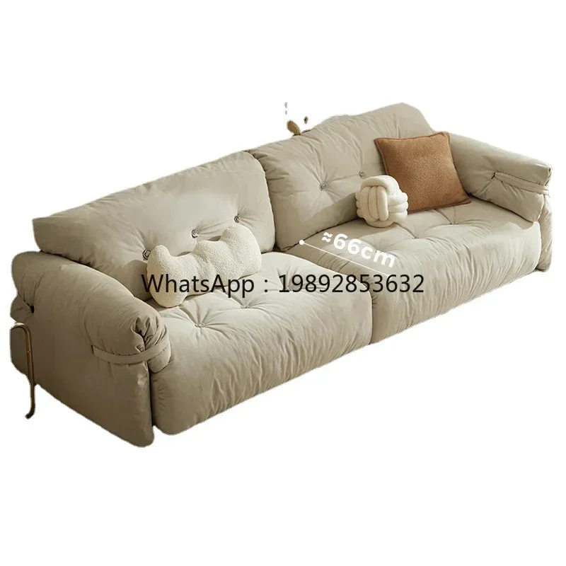 X-24  Simple Modern Technology Cloth Sofa Living Room Cream Cloud  Furniture