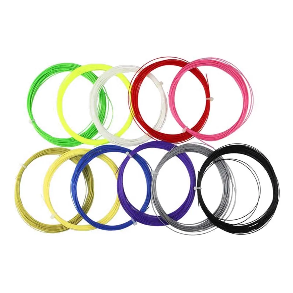 10Pcs Badminton String High Elastic Strength for Professional Training Badminton Racket Replacement String Mixed Color