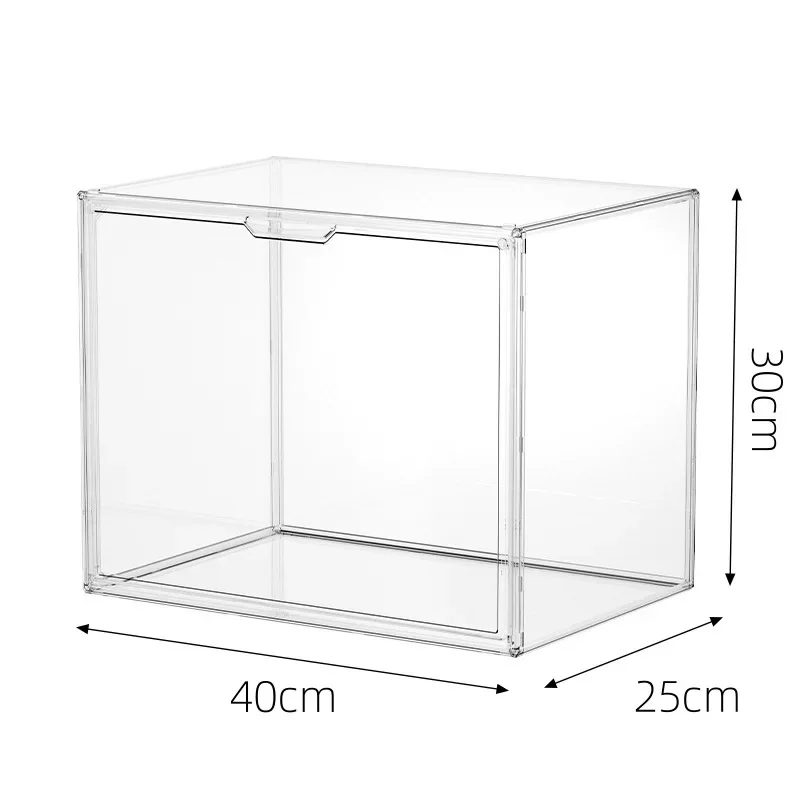 Transparent Acrylic Book Storage Box Dustproof Desktop Organizer For Magazine CD Album Large Capacity Display Cabinet