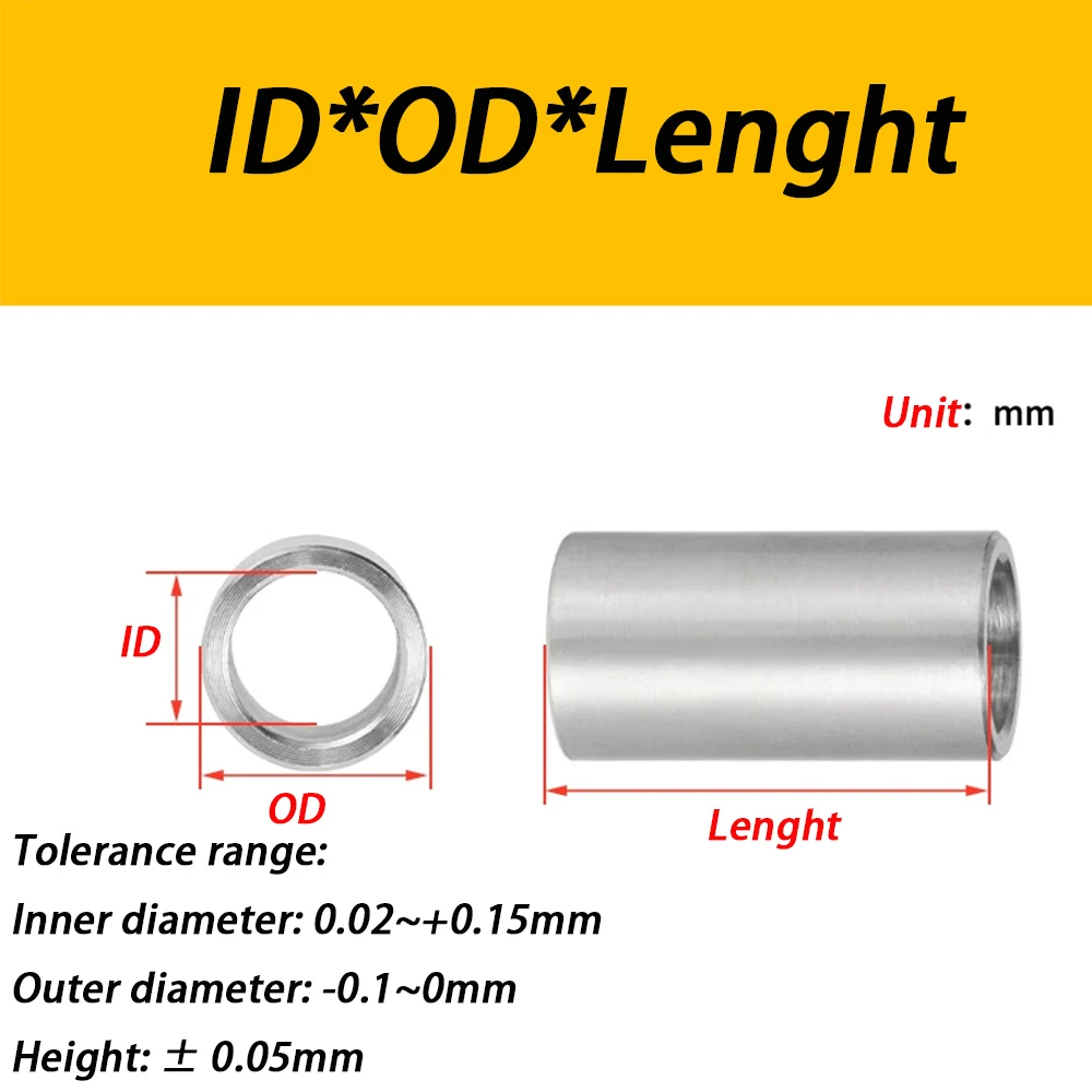 304 Stainless Steel Bushing M3 M4 M5 M6 Unthreaded Standoff Spacer Washer Round Hollow Gasket Sleeve OD 5-16mmnized