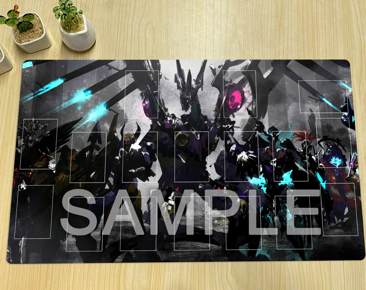 YuGiOh The Phantom Knights Playmat TCG Mat CCG Board Game Duel Pad Trading Card Game Mat Rubber Mouse Pad Free Bag 600x350x2mm