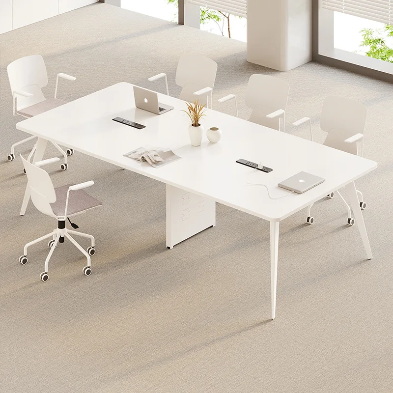 Conference table, long table, simple modern rectangular staff negotiation table