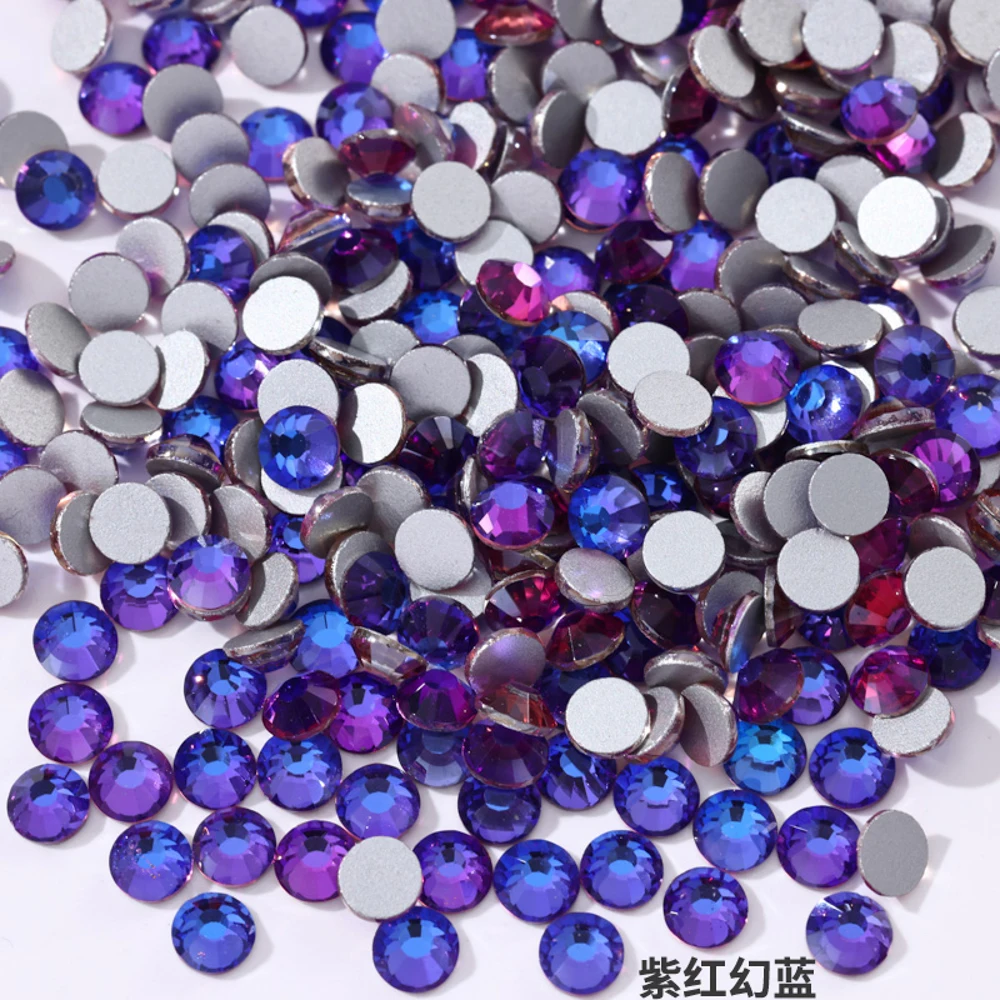 Purple Series Ss3-ss30 Non Hot Fix Rhinestones Flatback Strass Sewing & Fabric Garment Glittering Stones For Diy Decoration