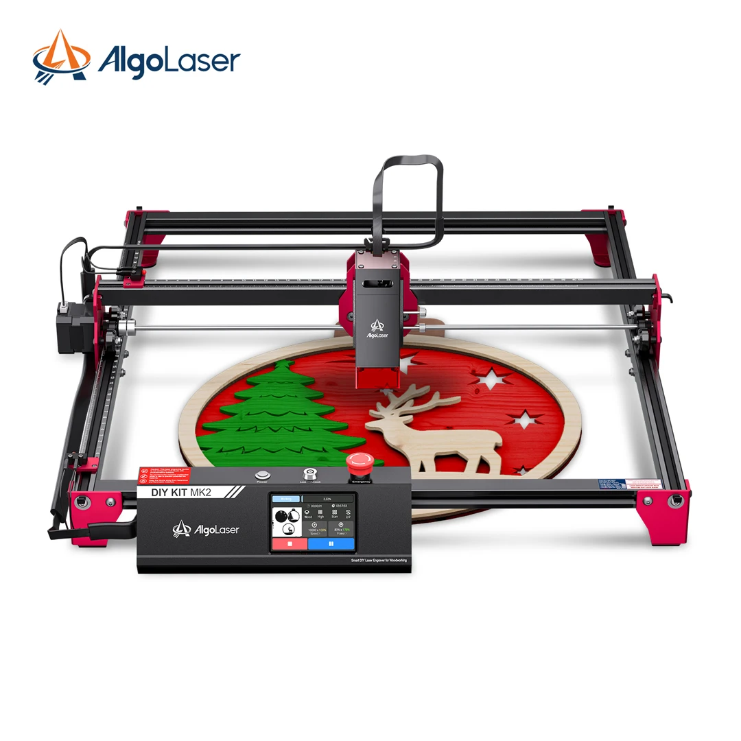 

FREE TAX AlgoLaser DIY Kit MK2 5W AlgoOS System 3.5"Touch screen Screen Laser Cutter Engraver Wood Cutting Machine DIY Logo Tool