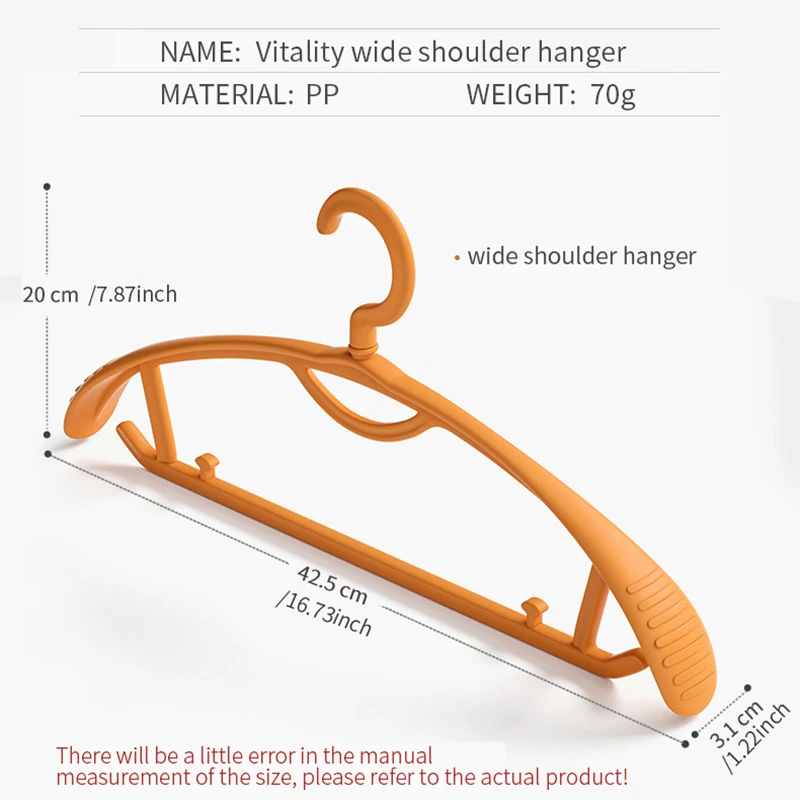 10PCS Retro Wide-Shoulder Non-Slip Hanger Closet Organizer Hangers For Clothes Organizer Drying Rack for Coat Wardrobe Storage