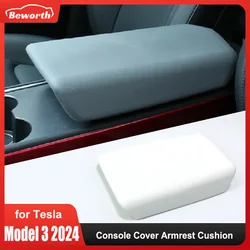 Per Tesla Model 3 Highland 2024 Console Cover bracciolo Box fodera per cuscino TPE Center tappetino antiscivolo pannello Protector Pad accessori