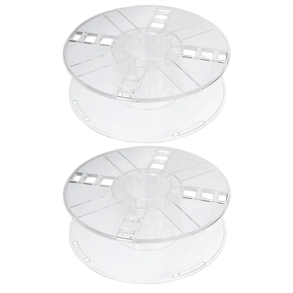 

2pcs 1KG Plastic Spools Transparent Hollow Bobbins for 3D Printer Reel Thread Storage Accessories Smooth