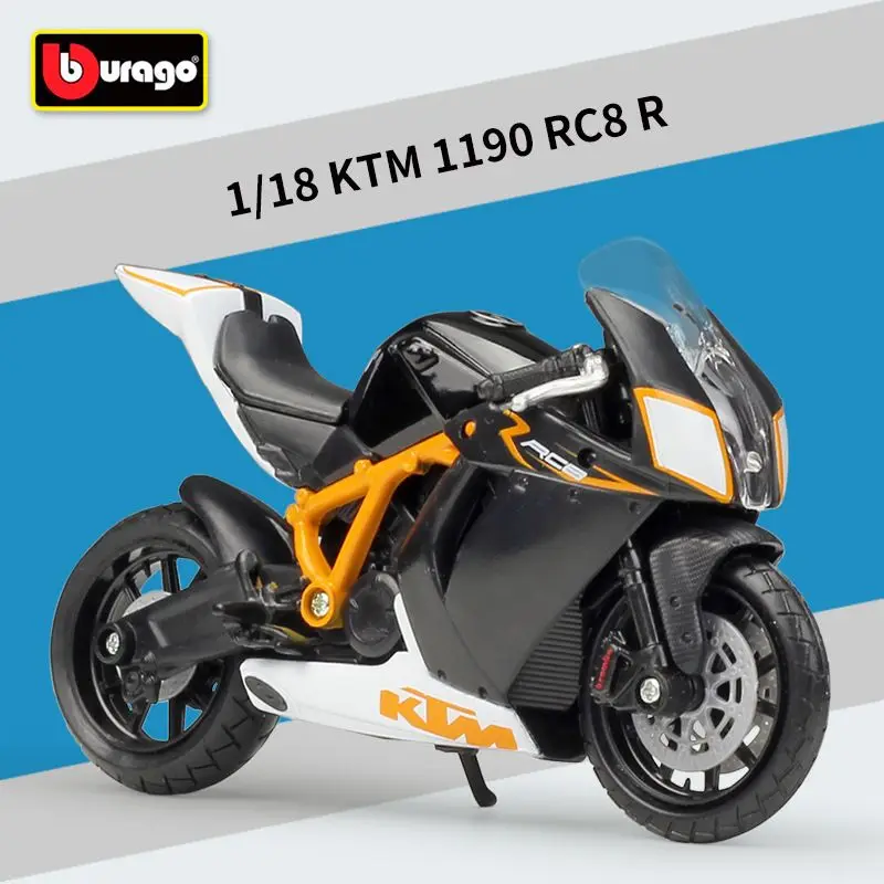 

Bburago 1:18 KTM 1190 RC8 R Alloy Model Road Racing Motorcycle Exquisite Collectible Decoration Toy for Boys
