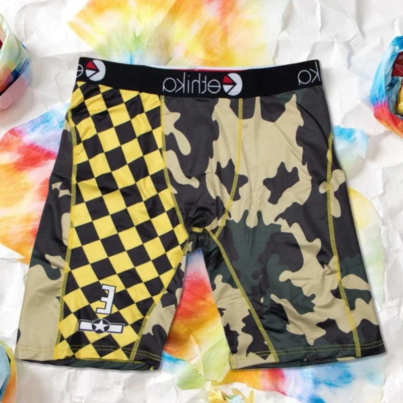 섹시한 남성 속옷 복서, 남성 팬티, 통기성 란제리, 언더팬츠 복서 플러스 사이즈 패션 프린트, 복서 브리프, 1 개 