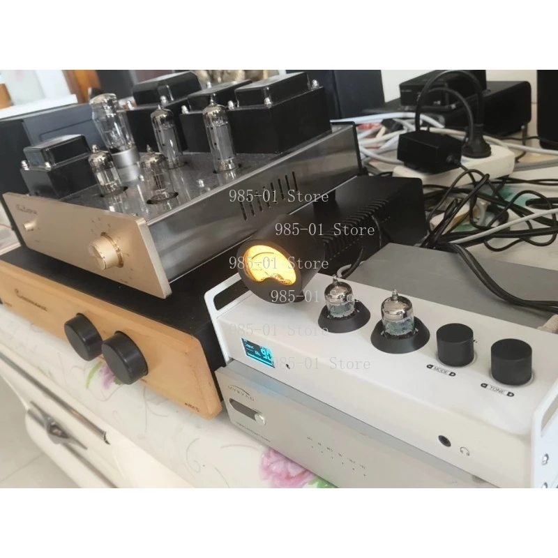 P1 PLUS Bluetooth Tube Preamp USB DAC Headphone Amplifier with VU Meter DSD256 Fiber Coaxial Decoder