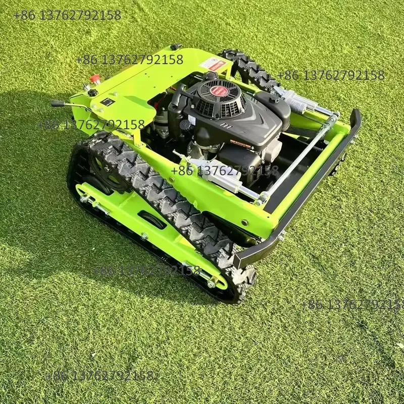 【2026】 Hot Crawler Garden Zero Turn Remote Control Lawn Mower Self-Propelled with Rubber Tracks Cordless Option for