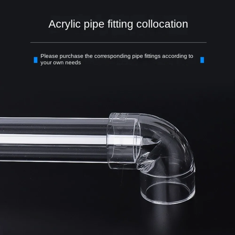 16 20 مللي متر تجهيزات أنابيب الاكريليك 90 درجة الكوع شفافة شبكي حوض للأسماك حديقة مشتركة واضح المحملة موصلات