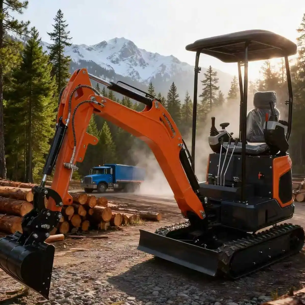 EPA-Minibagger 1,8 T, schnelle Lieferung, Kubota-Motor, Raupenbagger, Mini-Verpackung, Bauernhof, Haushalt, 2 T, Euro 5 CE