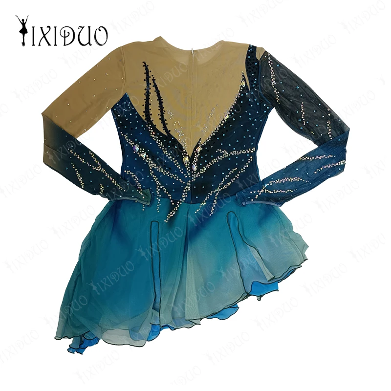 Figure Skating Costume Custom Competition Skater Dress for Girls Women Children Gymnastics Show Skater Dress Costumes Customize