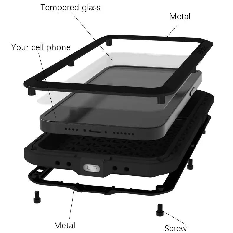 

Love Mei для Apple, чехлы для телефонов iPhone 16 Pro Max Plus, сверхпрочный защитный чехол, силиконовый противоударный, пыленепроницаемый