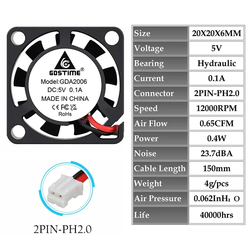 5V Hydraulic PH2.0