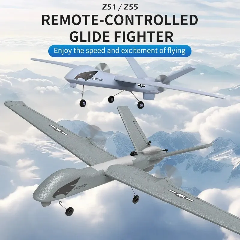 Predator RC Glider para Crianças, Mão Jogando Avião de Espuma, Luz Fixa, 660mm Wingspan Aeronaves, 2.4G, 2CH, Meninos Brinquedos