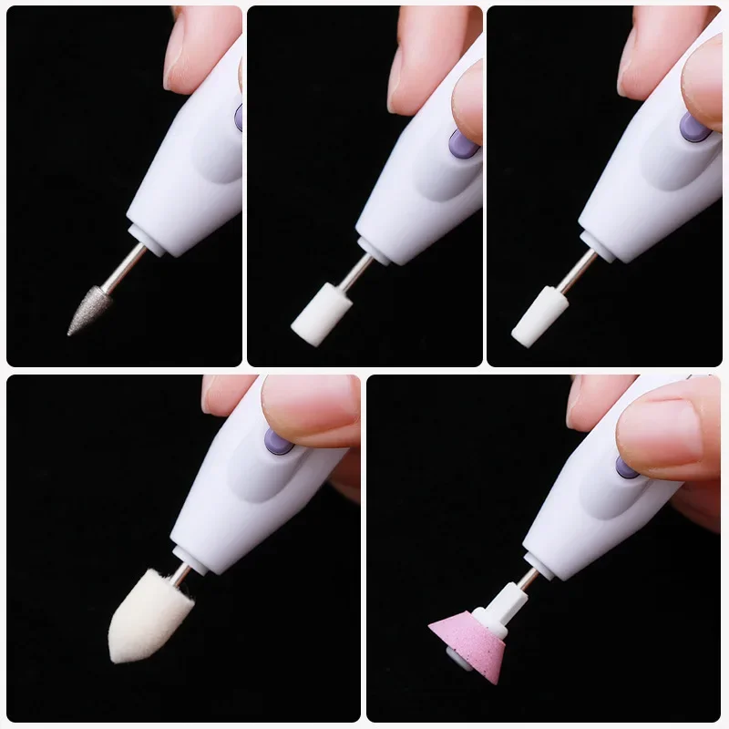1Set Nail Polisher Mini Electric Nail Drill Kit Manicure Pedicure Grinding Polishing Nail Art Sanding File Pen Tools Machine New