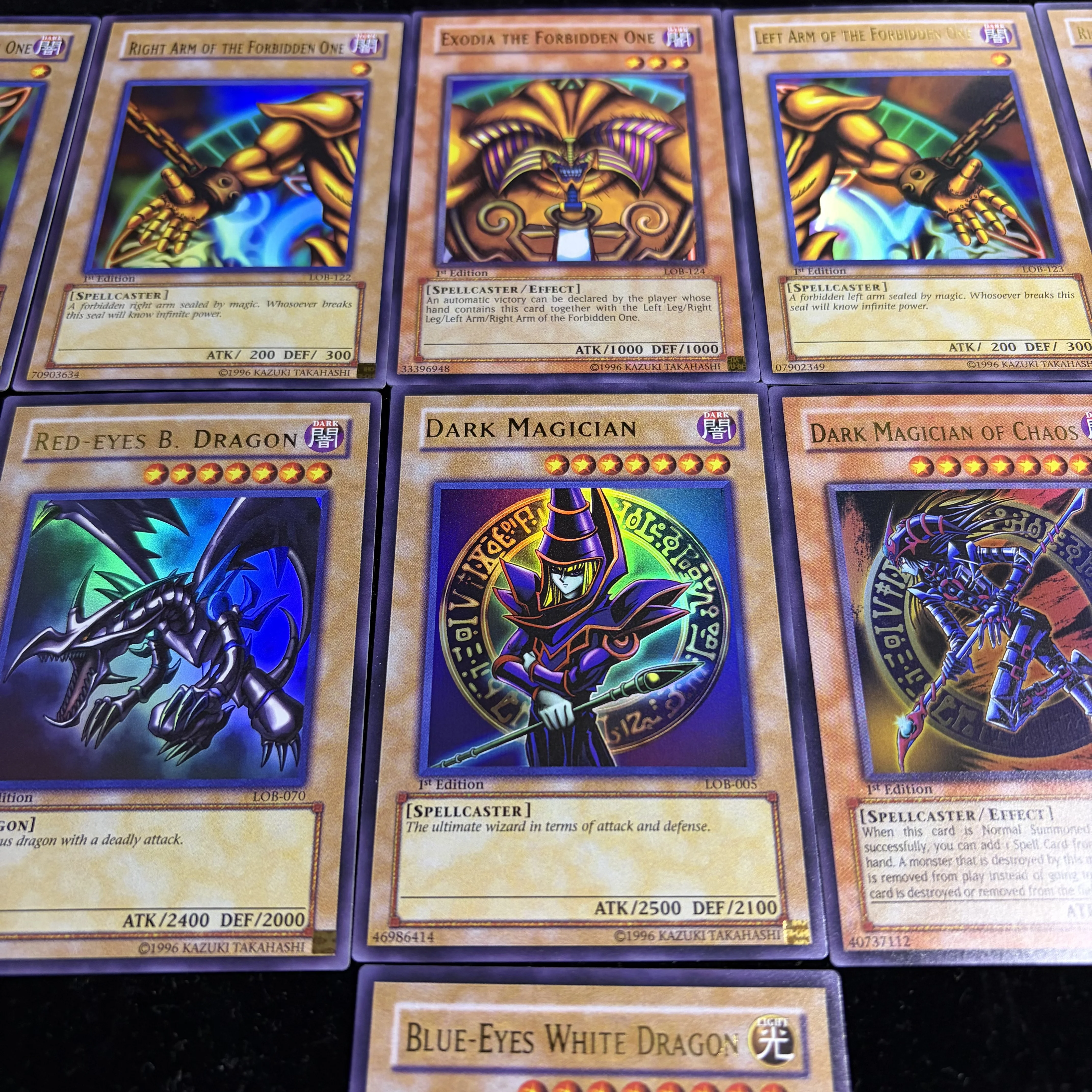 YuGiOh Ultra Rare 1st Edition Holo Cards Exodia Complete Set Dark Magician Red-Eyes Collectible Gift Trading Cards