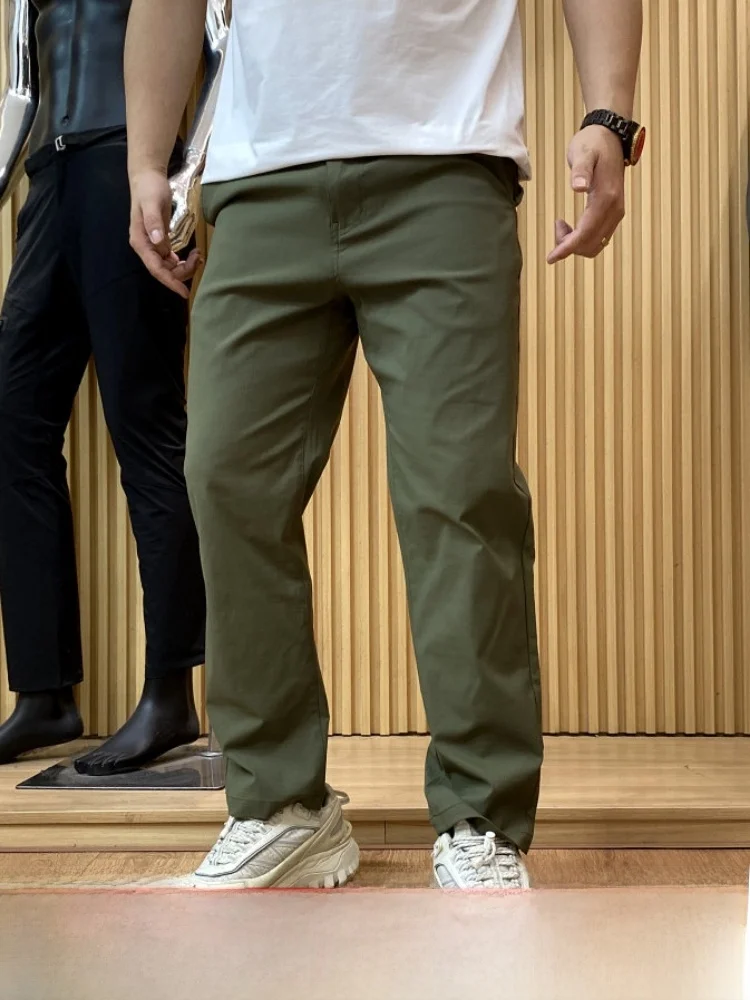 High Elasticity Straight Leg Casual Pants Men's Outdoor Versatile Breathable Spring Summer Comfortable Fashionable Leisure Tr...