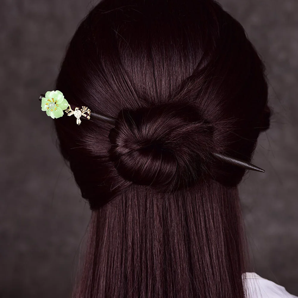 

Flower Wooden HairFlower Pattern Hair Clip Women Retro Kids Accessory Female Creative Decorative Flower Pattern Hair Clips