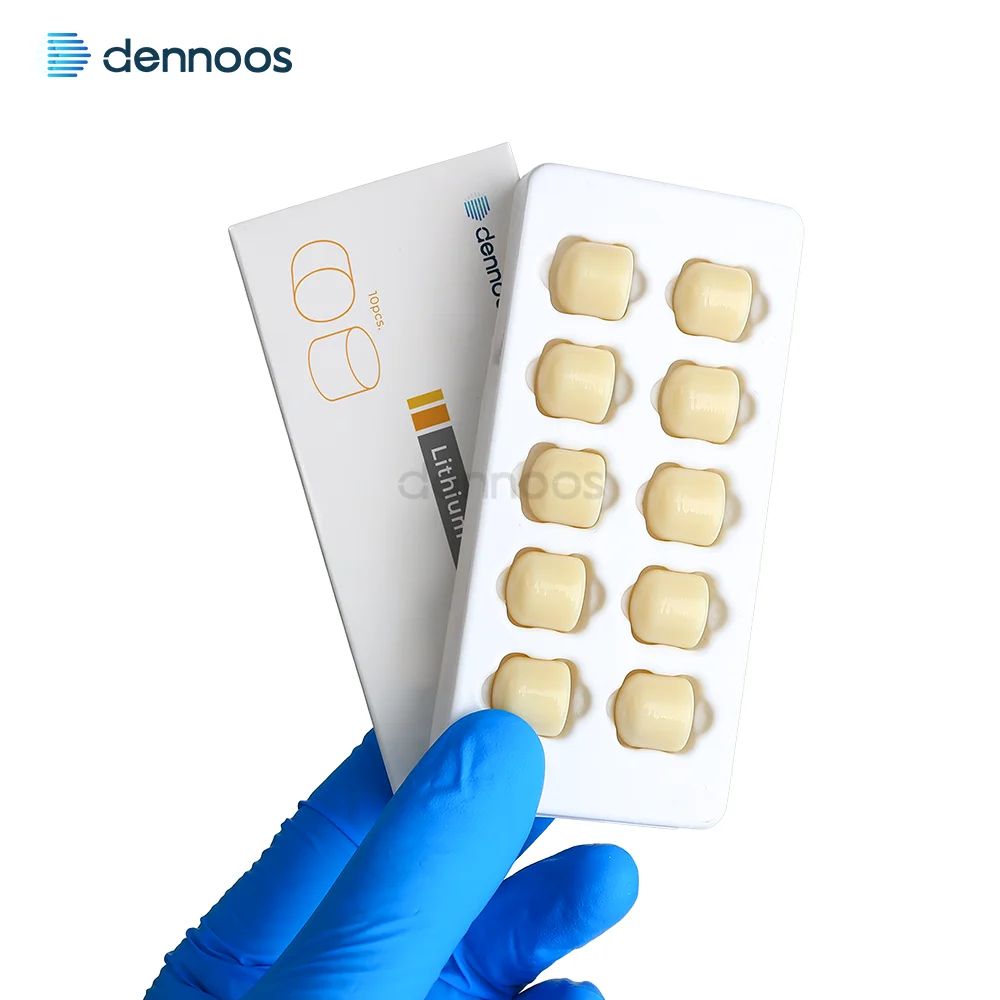 10PCS Lodden Press Ingots Lithium Disilicate Glass Ceramic Block Dental Glass Ceramic Ingot HT/LT/MT for Ultra-thin Veneer view 5