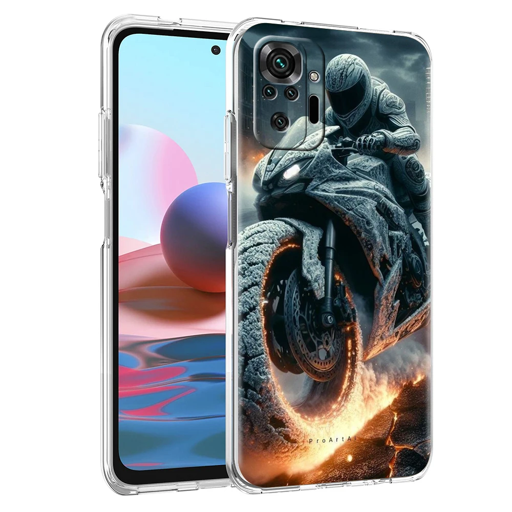 حافظة هاتف شفافة لهاتف Redmi 14C 13C 12C 10C Note 14 13 12 11 K40 K50 Plus Pro 4G 5G غطاء ناعم شل حقائب Fundas للدراجات النارية
