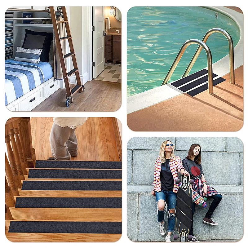 Ramps Heavy Duty Anti Slip Tape Decks Skateboards Adhesive Non Slip Strips Waterproof Outdoor Grip Tape For Walkways Stairs