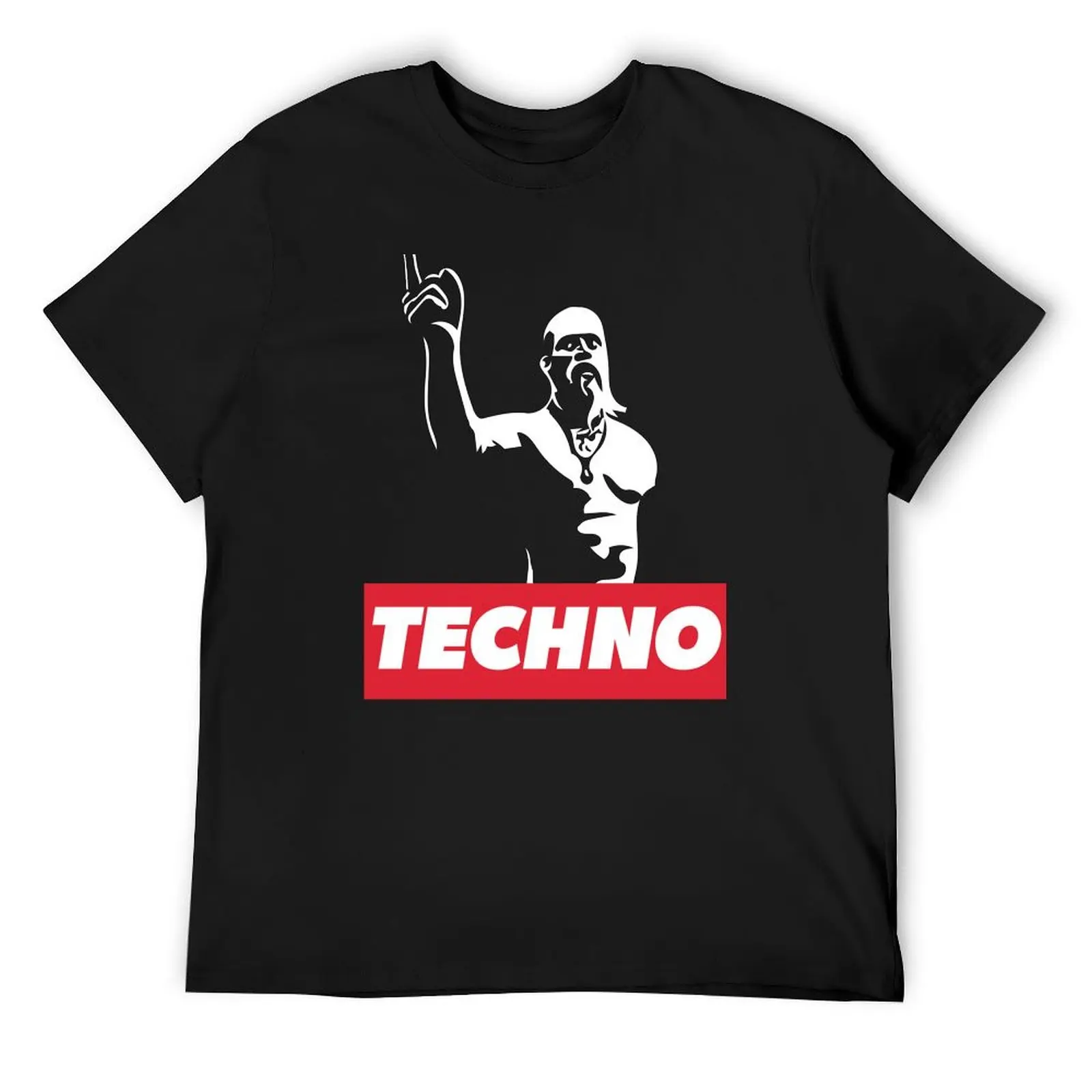 

Techno Viking meme legend for techno DJ, raver, club, festival T-Shirt shirts graphic tees anime tshirt tops Men's t shirts