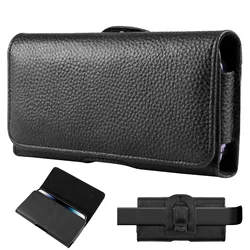 HAWEEL Phone Holster Case Genuine Leather Phone Belt Clip 4.7-6.8 inch Pouch bag Waist Bag For iPhone 15 Samsung Galaxy S23 5G