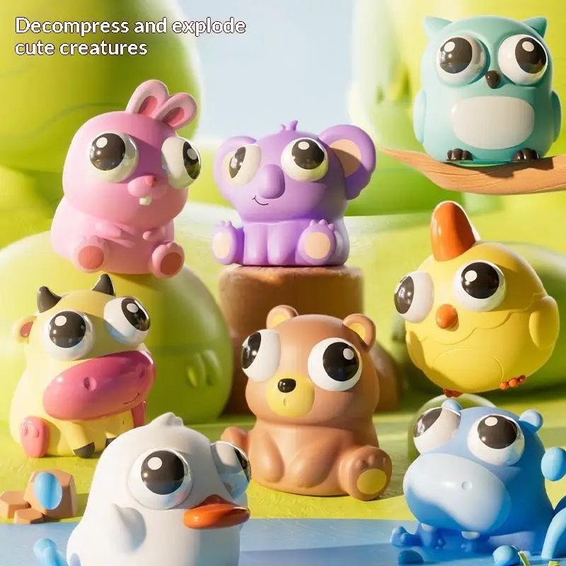 1Pcs Cute Cartoon Animal Squeeze Fidget Toys Slow Rebound Stress Relief Toy