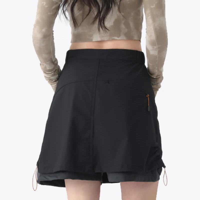 LNGXO レディース ハイキング ショーツ アウトドア 軽量 ストレッチ ワークウェア キュロット キャンプ 登山 ランニング 露出防止 ショーツ スカート