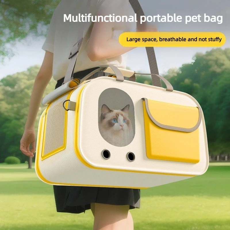 Foldable Airline Approved Pet Carrier Bag Oxford Fabric Travel Tote for Small Dog Cat Rabbits Durable Pet Car Bag with Ventilati
