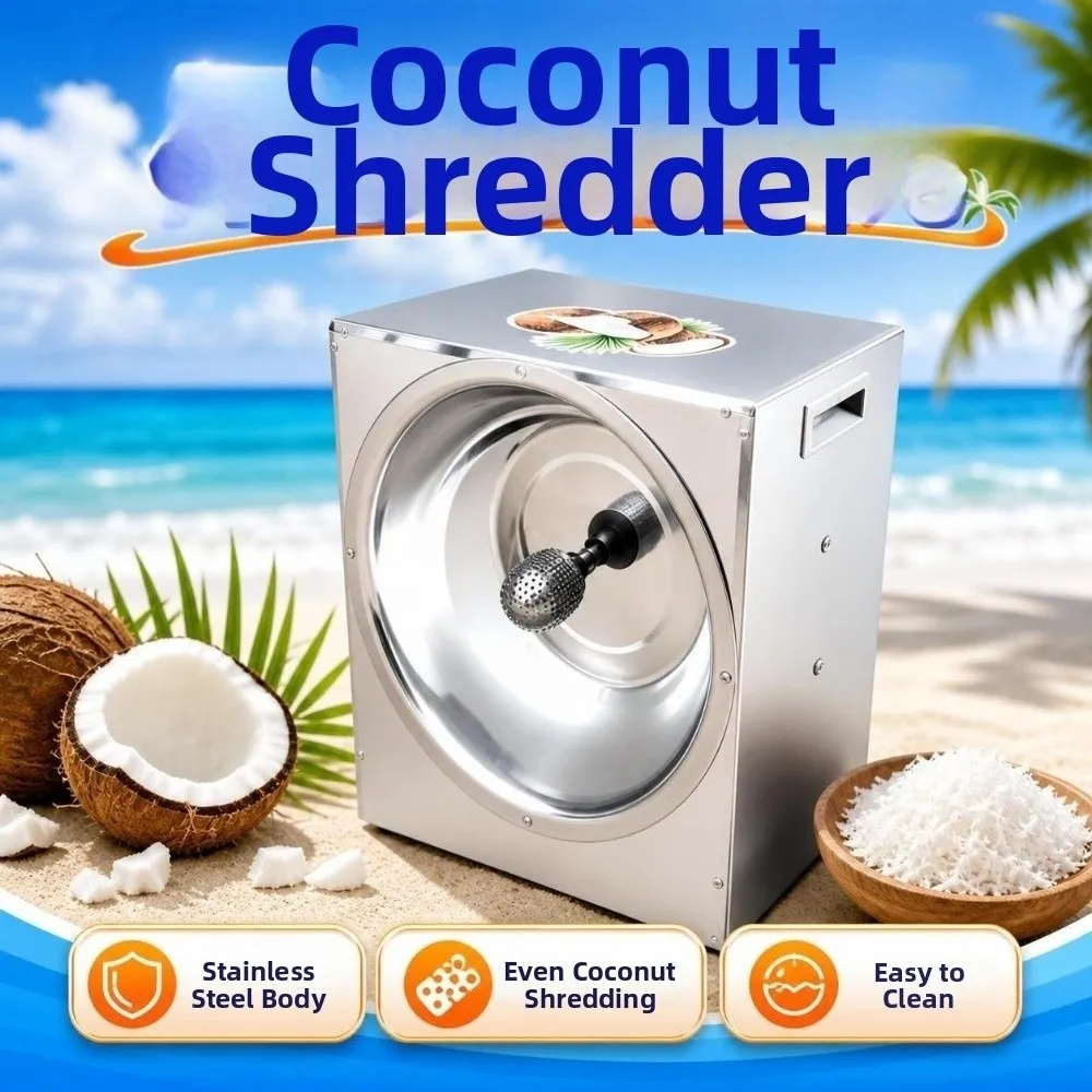 Stainless Steel Electric Coconut Meat Grater Automatic Safe Coconut Meat Remover Tool Heavy Duty EU Coconut Scraper Household