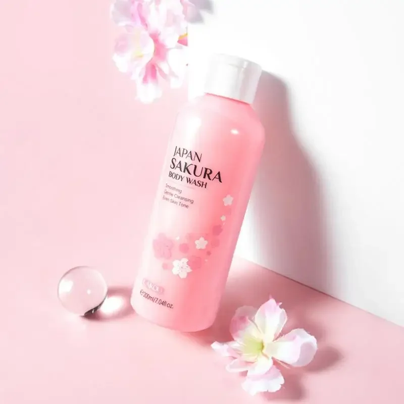 Sakura Body Lotion Shower Gel Shower Gel Liquid Shampoo Moisturizing 200ml Body Lotion With Floral Fragrance Cleansing And