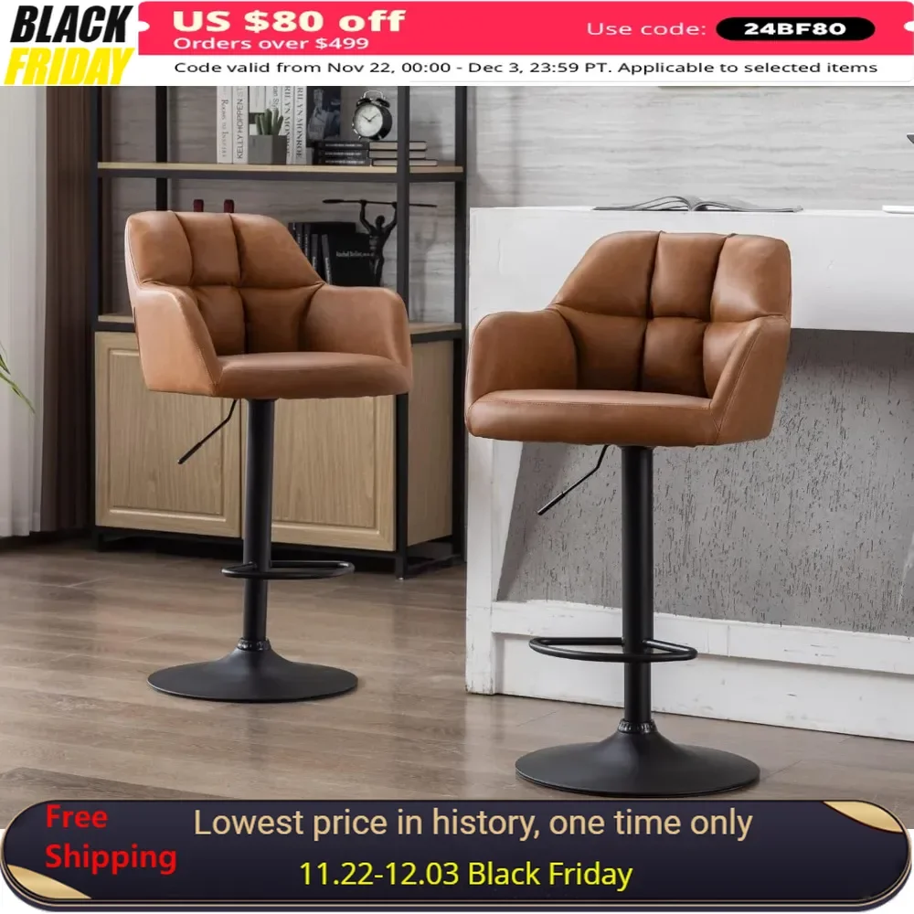 Barhocker 2er-Set, höhen verstellbare Barhocker mit Rückenlehne, Bar stühle